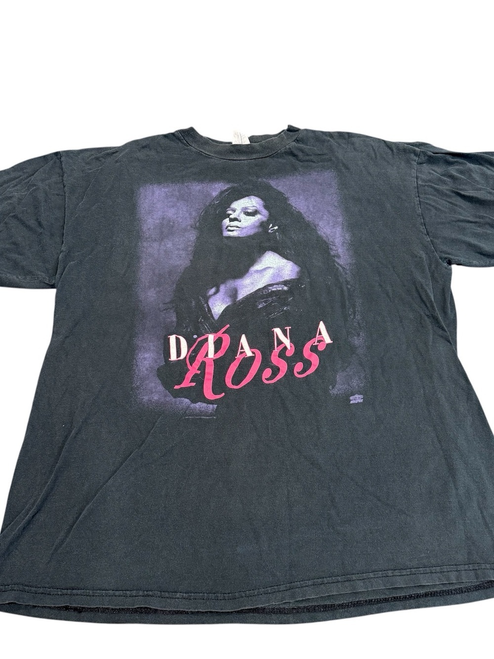 Vintage Diana Ross tee shirt black pink men’s XL Take Me Higher 90s